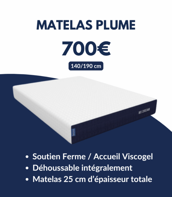 Matelas Plume 140x190 cm