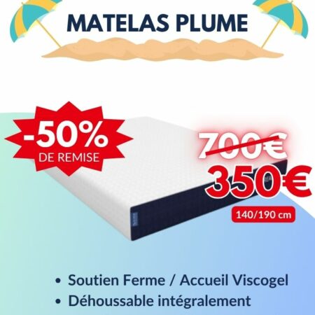 Matelas Plume 140 x 190 cm