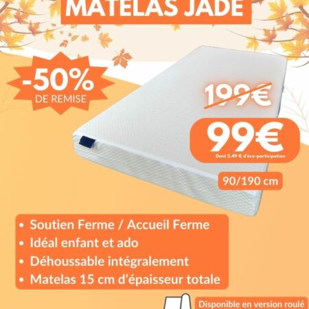 Matelas Jade en 90 x 190 cm