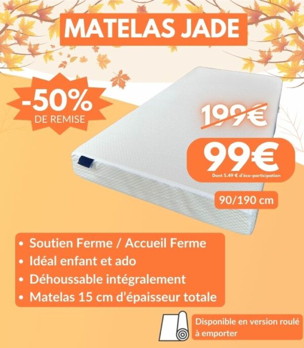Matelas Jade en 90 x 190 cm
